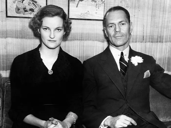 Framed Print : Doris Duke and husband James H.R. Cromwell, February, 1935.. Courtesy: CSU Archives  /  Everett Collection