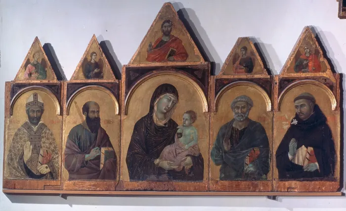 Framed Print : Dossal n. 28 Madonna and Child with St. Augustine, St. Paul, St. Peter and St Framed Print : Dossal n. 28 Madonna and Child with St. Augustine, St. Paul, St. Peter and St