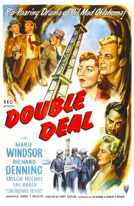 Framed Print : DOUBLE DEAL, US poster, middle right from left: Marie Windsor, Richard Denning, James Griffith, Fay Baker, 1950