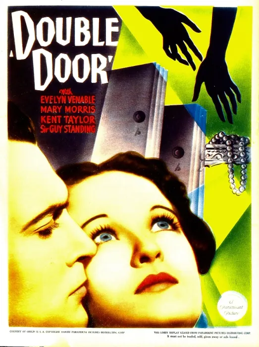 Framed Print : DOUBLE DOOR, from left: Kent Taylor, Evelyn Venable on midget window card, 1934 Framed Print : DOUBLE DOOR, from left: Kent Taylor, Evelyn Venable on midget window card, 1934