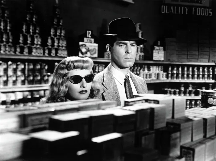 Framed Print : DOUBLE INDEMNITY, Barbara Stanwyck, Fred MacMurray, 1944