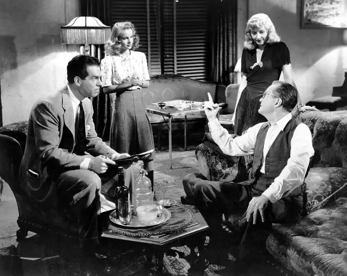 Framed Print : DOUBLE INDEMNITY, Fred MacMurray, Jean Heather, Barbara Stanwyck, Tom Powers, 1944