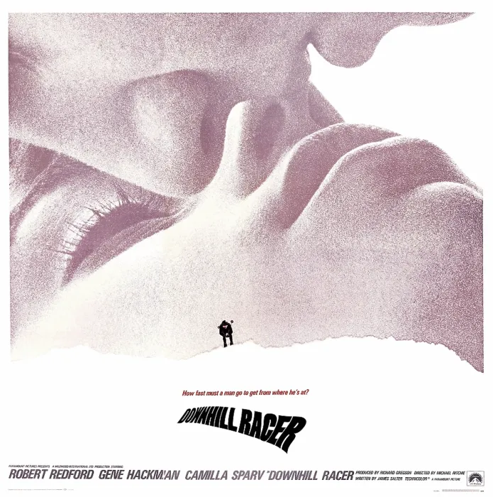 Framed Print : DOWNHILL RACER, US poster, Robert Redford (top), Camilla Sparv, 1969 Framed Print : DOWNHILL RACER, US poster, Robert Redford (top), Camilla Sparv, 1969