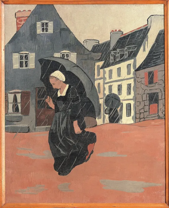Framed Print : The Downpour, by Paul Srusier, 1893, 19th Century, oil on panel, cm 73, 5 x 60 - France, Ile de France, Paris, Muse dOrsay, RF1981-7. All Framed Print : The Downpour, by Paul Srusier, 1893, 19th Century, oil on panel, cm 73, 5 x 60 - France, Ile de France, Paris, Muse dOrsay, RF1981-7. All