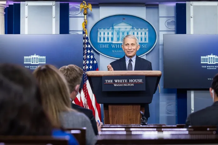 Framed Print : Dr. Anthony Fauci, White House COVID Chief Medial Advisor, at a press briefing on Jan. 21, 2021 Framed Print : Dr. Anthony Fauci, White House COVID Chief Medial Advisor, at a press briefing on Jan. 21, 2021
