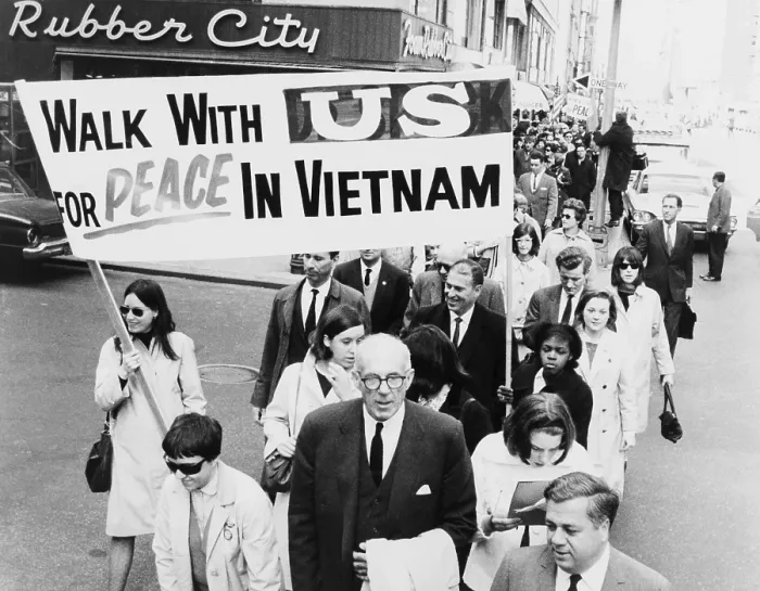 Framed Print : Dr. Benjamin Spock leading a march to the United Nations to demand a cease-fire in Vietnam. Ca. 1967 Framed Print : Dr. Benjamin Spock leading a march to the United Nations to demand a cease-fire in Vietnam. Ca. 1967