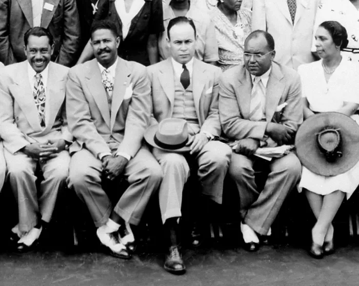 Framed Print : Dr. Charles Drew (center), Cab Calloway (far left), 35th Annual Conference, National Association for the Advancement of Colored People, Chicago, Illinois, July 12-14, 1944