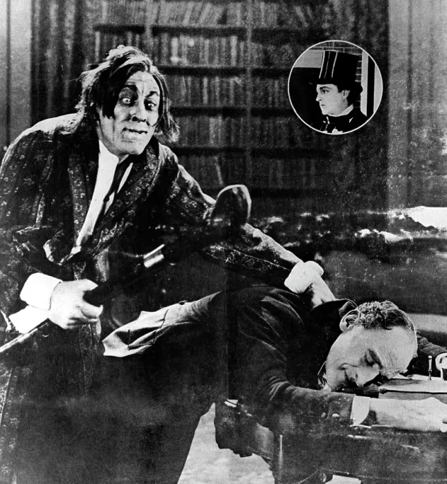 Framed Print : DR. JEKYLL AND MR. HYDE, John Barrymore, Brandon Hurst, 1920