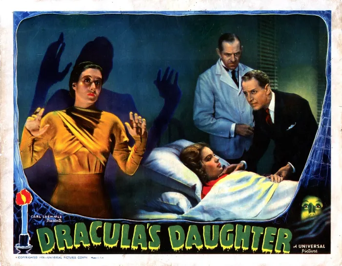 Framed Print : DRACULA'S DAUGHTER, from left, Gloria Holden, Nan Grey, Otto Kruger, 1936