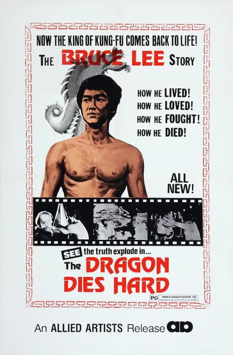 Framed Print : THE DRAGON DIES HARD, (aka JIN SE TAI YANG), US poster, Bruce Le, 1976