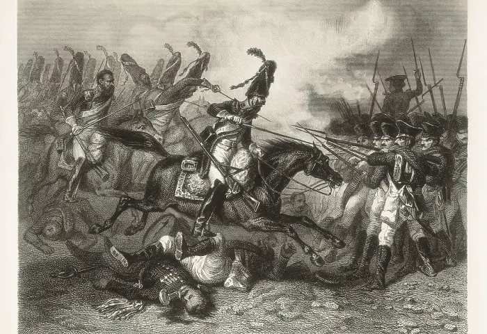 Framed Print : Dragoons of the Spanish army in Nancis. Litography. SPAIN. Madrid. National Library. AISA / Everett Collection**US SALES ONLY**