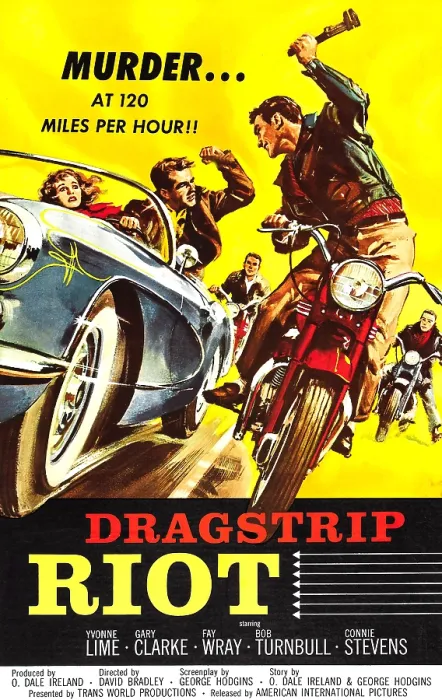 Framed Print : DRAGSTRIP RIOT, poster art, 1958