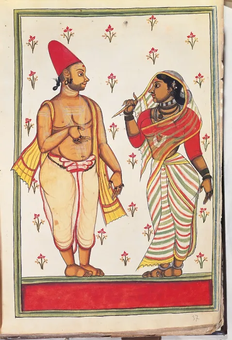 Framed Print : Drawings of Indian subjects ordered by Nic. Mannucci, by Unknown Artist, 18th Century, - Italy, Veneto, Venice, Marciana Library. All. Wedding marriage scenes among the Gentiles