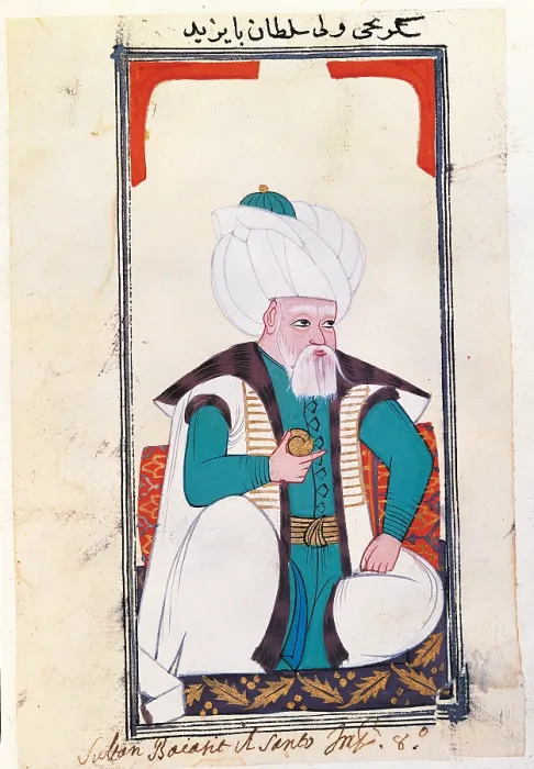 Framed Print : Drawings of Indian subjects ordered by Nic. Mannucci, by Unknown Artist, 18th Century, - Italy, Veneto, Venice, Marciana Library. All. Sultan Baiasit, the Saint