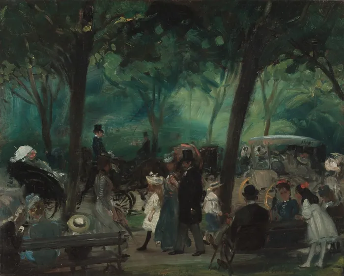 Framed Print : The Drive, Central Park, 1905, by William Glackens, 1870-1938, American impressionist painting, oil on canvas Framed Print : The Drive, Central Park, 1905, by William Glackens, 1870-1938, American impressionist painting, oil on canvas