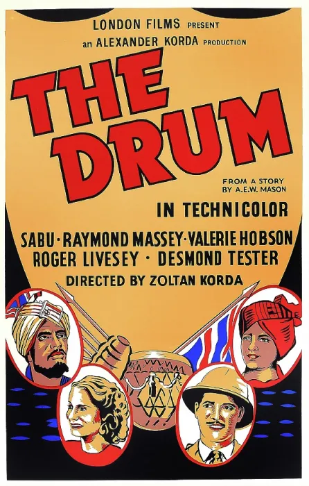 Framed Print : DRUMS, (aka THE DRUM), British poster art, from left: Raymond Massey, Valerie Hobson, Roger Livesey, Sabu, 1938 Framed Print : DRUMS, (aka THE DRUM), British poster art, from left: Raymond Massey, Valerie Hobson, Roger Livesey, Sabu, 1938