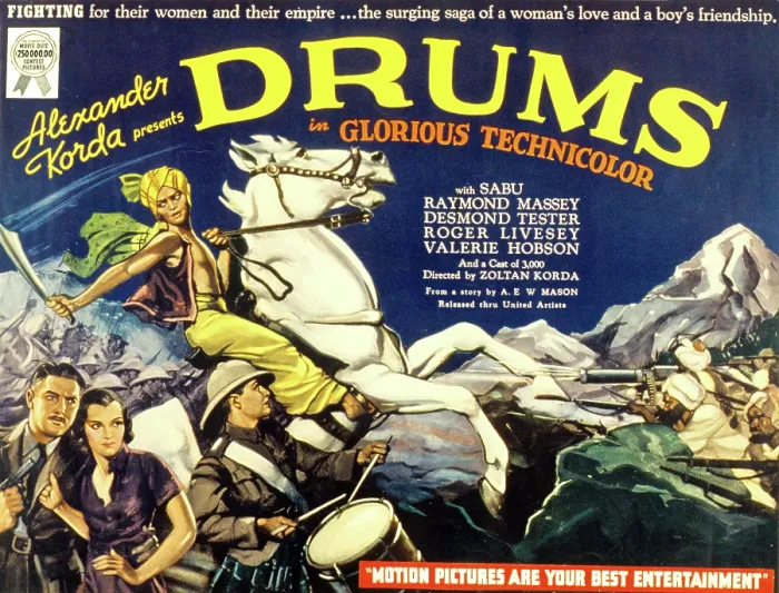 Framed Print : DRUMS, Valerie Hobson (lower left), Sabu (on horse), 1938 Framed Print : DRUMS, Valerie Hobson (lower left), Sabu (on horse), 1938
