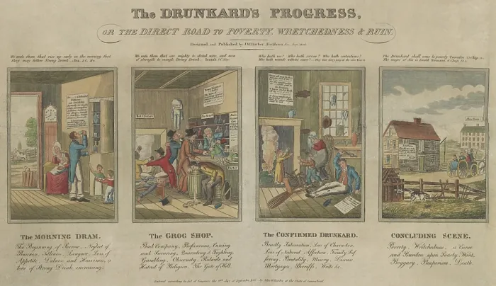 Framed Print : The Drunkard's Progress, or the Direct Road to Poverty, Wretchedness & Ruin, 1826 Framed Print : The Drunkard's Progress, or the Direct Road to Poverty, Wretchedness & Ruin, 1826