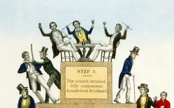 Framed Print : The drunkard's progress. Hand-colored lithograph, ca. 1846
