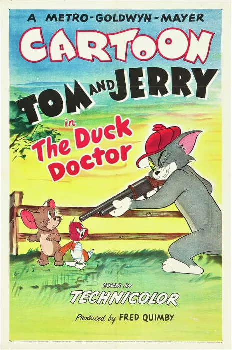 Framed Print : THE DUCK DOCTOR, left: Jerry, right: Tom on poster art, 1952