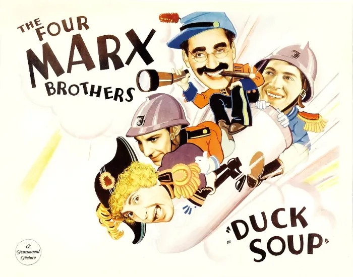 Framed Print : DUCK SOUP, from left: Harpo Marx, Zeppo Marx, Groucho Marx, Chico Marx, 1933