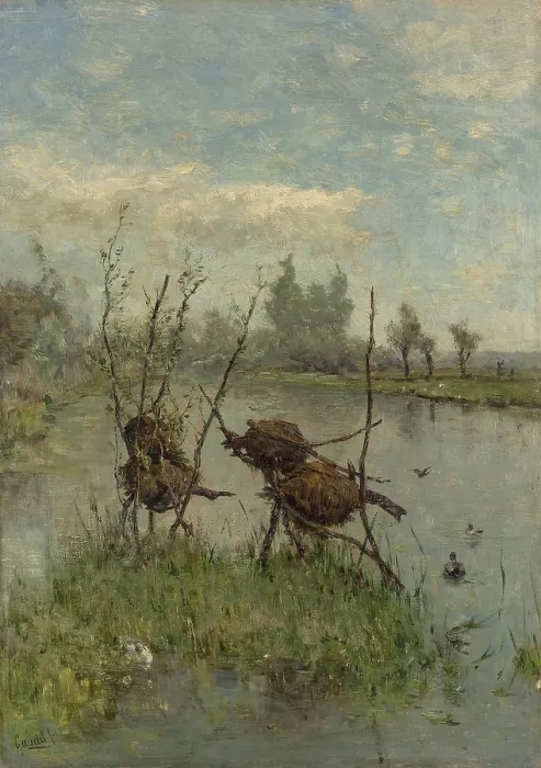 Framed Print : Ducks Nests, by Paul Joseph Constantin Gabriel, c. 1890-1900, Dutch painting, oil on canvas Framed Print : Ducks Nests, by Paul Joseph Constantin Gabriel, c. 1890-1900, Dutch painting, oil on canvas