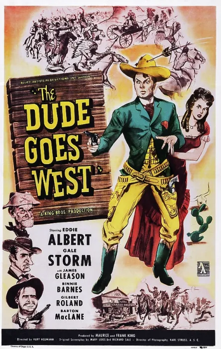 Framed Print : THE DUDE GOES WEST, US poster, left from top: James Gleason, Gilbert Roland, Barton MacLane, center from left: Eddie Albert, Gale Storm, 1948 Framed Print : THE DUDE GOES WEST, US poster, left from top: James Gleason, Gilbert Roland, Barton MacLane, center from left: Eddie Albert, Gale Storm, 1948