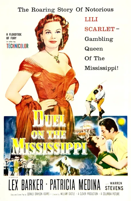 Framed Print : DUEL ON THE MISSISSIPPI, US poster, Patricia Medina, Lex barker, 1955 Framed Print : DUEL ON THE MISSISSIPPI, US poster, Patricia Medina, Lex barker, 1955