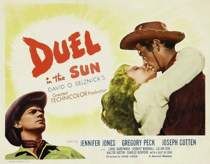 Framed Print : DUEL IN THE SUN, from left: Joseph Cotten, Jennifer Jones, Gregory Peck, 1946