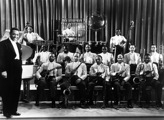 Framed Print : Duke Ellington and his Famous Orchestra. 1938. Courtesy: CSU Archives / Everett Collection Framed Print : Duke Ellington and his Famous Orchestra. 1938. Courtesy: CSU Archives / Everett Collection