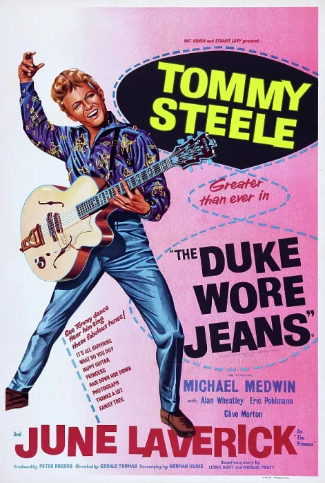 Framed Print : THE DUKE WORE JEANS, US poster art, Tommy Steele, 1958