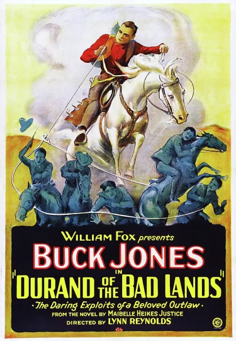 Framed Print : DURAND OF THE BAD LANDS, Buck Jones on poster art, 1925, TM and Copyright 20th Century Fox Film Corp. All rights reserved. / courtesy Everett Collection
