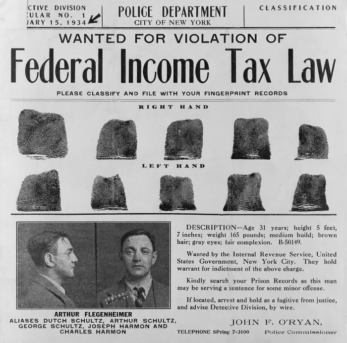 Framed Print : Dutch Schultz wanted poster issued by New York City Police Department in 1934 Framed Print : Dutch Schultz wanted poster issued by New York City Police Department in 1934