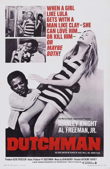 Framed Print : DUTCHMAN, top l-r: Shirley Knight, Al Freeman Jr. bottom l-r: Al Freeman, Jr. Shirley Knight on poster art, 1967