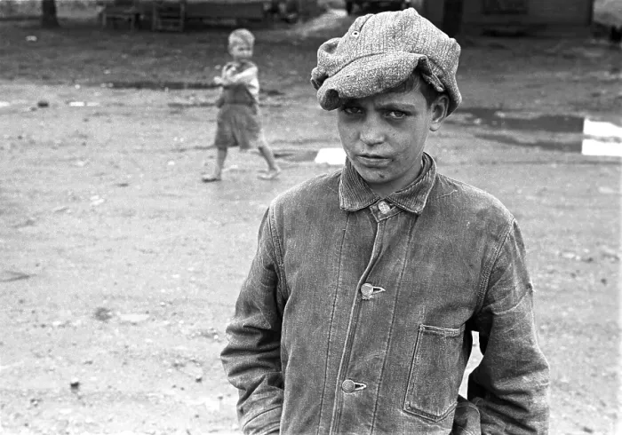 Framed Print : Dwellers in Circleville's Hooverville, photograph by Ben Shahn, Ohio, 1938