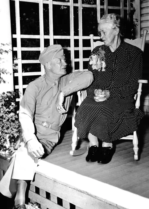 Framed Print : Dwight Eisenhower at his mother's knee Framed Print : Dwight Eisenhower at his mother's knee