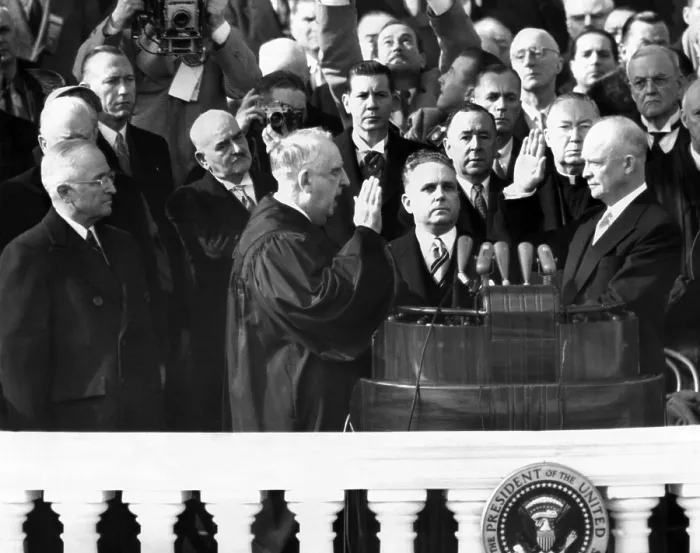 Framed Print : Dwight Eisenhower's first Inauguration ended 20 years of Democratic Presidential rule