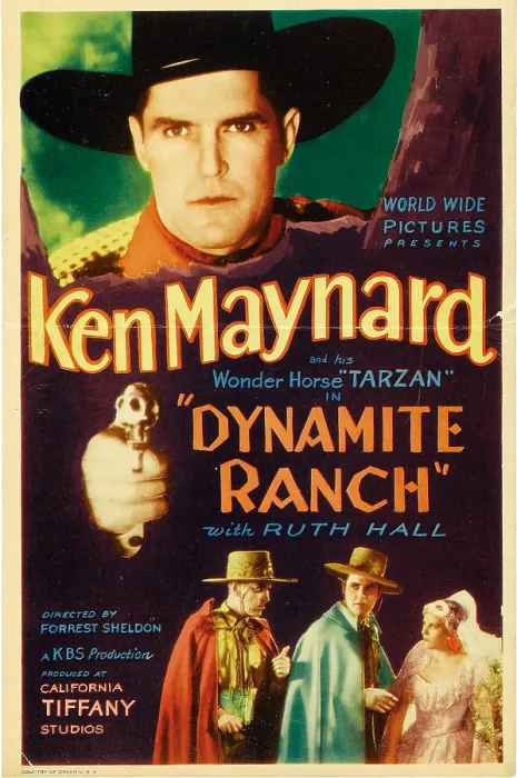 Framed Print : DYNAMITE RANCH, top: Ken Maynard on midget window card, 1932 Framed Print : DYNAMITE RANCH, top: Ken Maynard on midget window card, 1932