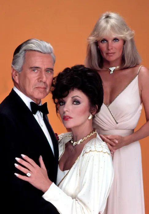 Framed Print : DYNASTY, John Forsythe, Joan Collins, and Linda Evans as Blake Carrington, Alexis Carrington-Colby, and Krystle Carrington, 1981-1989 Framed Print : DYNASTY, John Forsythe, Joan Collins, and Linda Evans as Blake Carrington, Alexis Carrington-Colby, and Krystle Carrington, 1981-1989