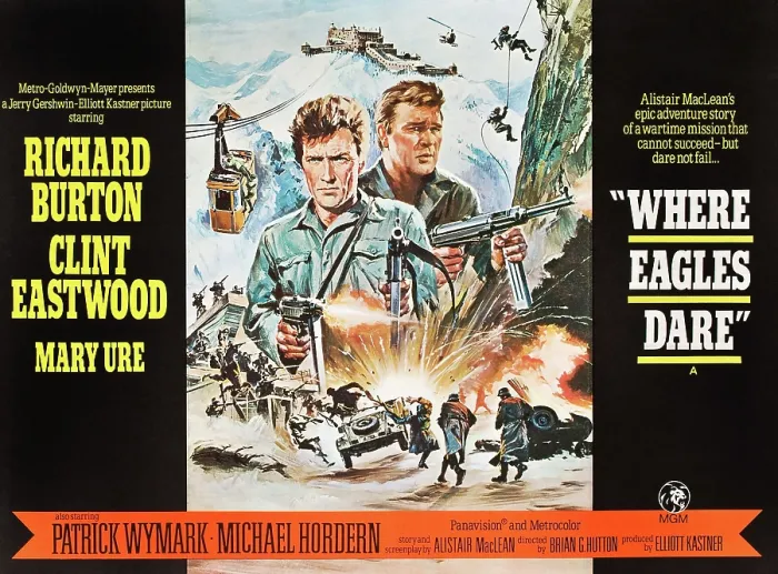 Framed Print : WHERE EAGLES DARE, from left: Clint Eastwood, Richard Burton, 1968