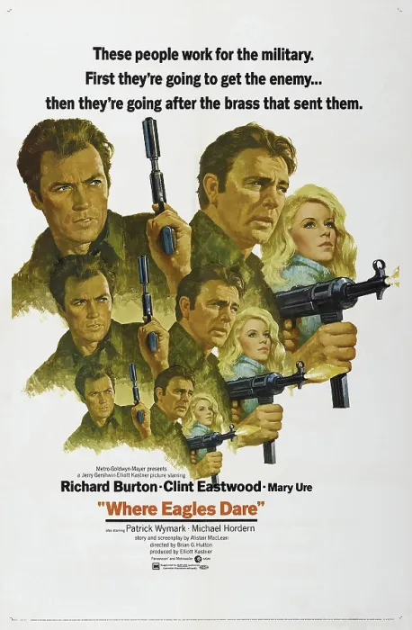 Framed Print : WHERE EAGLES DARE, from left: Clint Eastwood, Richard Burton, Mary Ure, 1968 Framed Print : WHERE EAGLES DARE, from left: Clint Eastwood, Richard Burton, Mary Ure, 1968