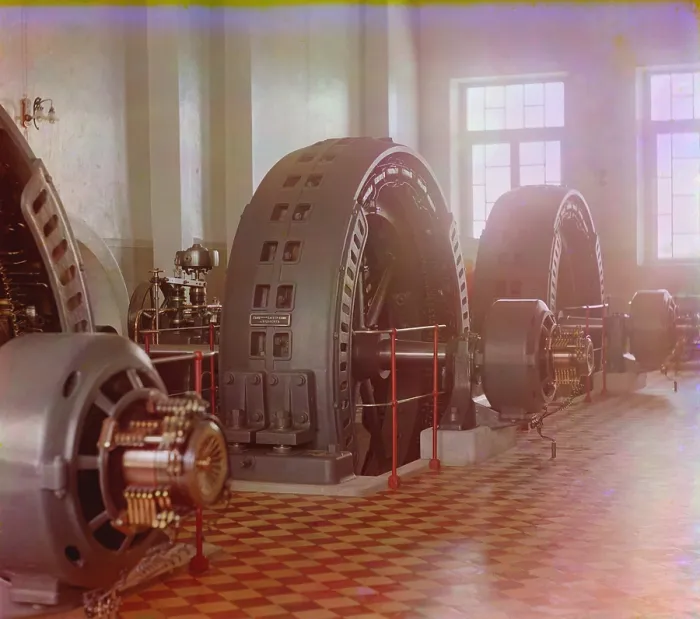 Framed Print : Early 20th century hydroelectric station on the Murghab River in Iolotan, Russia. The Hungarian of Russia's delayed modernization in the last years of Czarist rule Framed Print : Early 20th century hydroelectric station on the Murghab River in Iolotan, Russia. The Hungarian of Russia's delayed modernization in the last years of Czarist rule