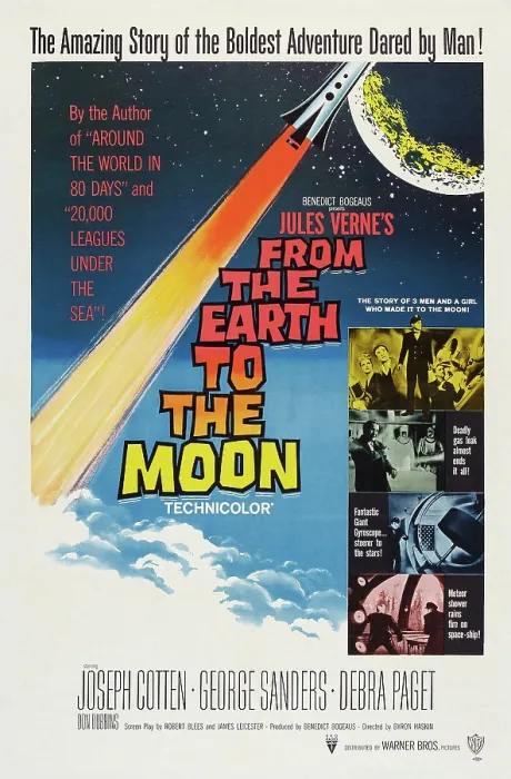 Framed Print : FROM THE EARTH TO THE MOON, poster, US poster art, 1958