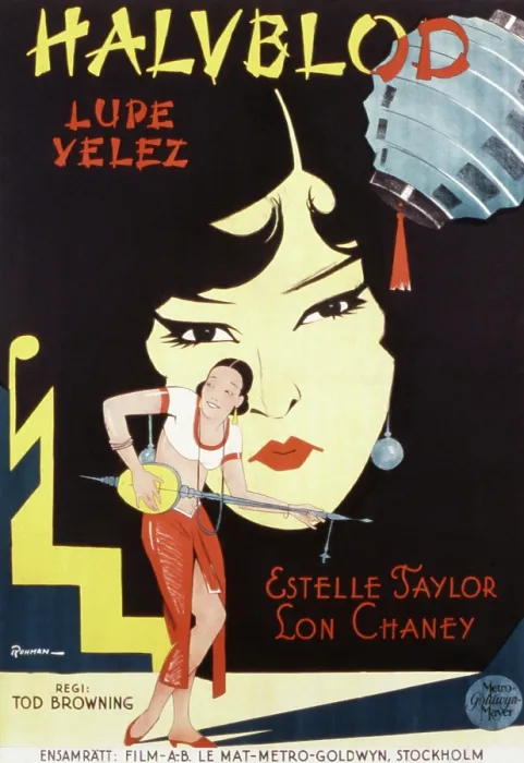 Framed Print : WHERE EAST IS EAST, (aka HALVBLOD), Estelle Taylor, Lupe Velez, 1929 (German poster)