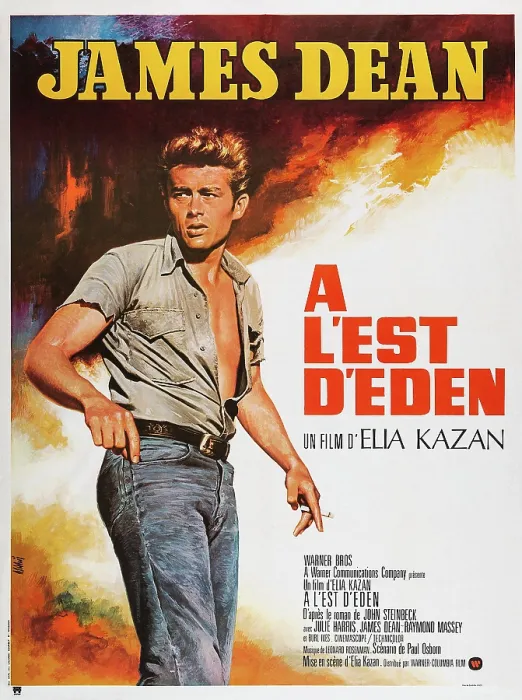 Framed Print : EAST OF EDEN, French poster art, James Dean, 1955