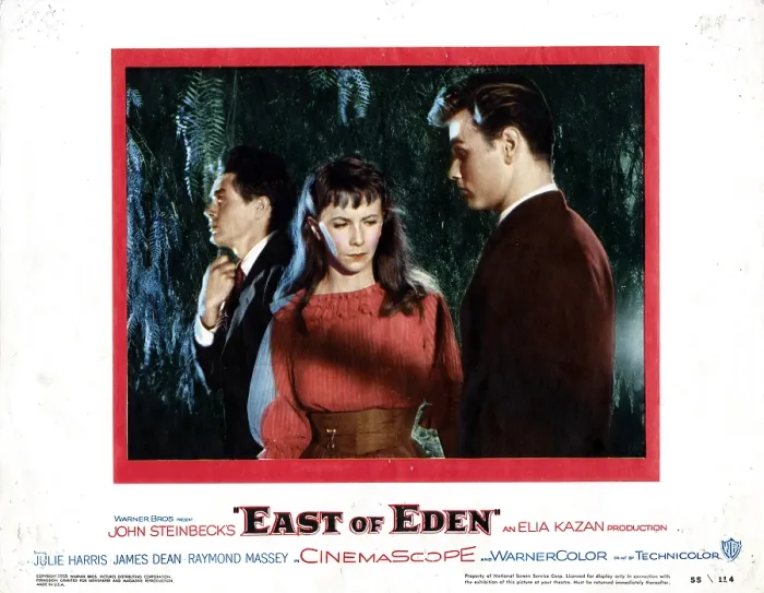 Framed Print : EAST OF EDEN, from left, James Dean, Julie Harris, Richard Davalos, 1955