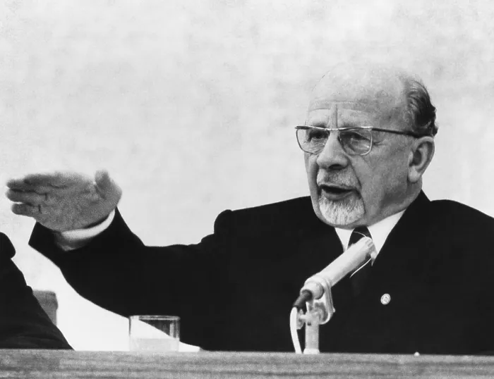 Framed Print : East German President Walter Ulbricht at news conference on January 19, 1970 Framed Print : East German President Walter Ulbricht at news conference on January 19, 1970