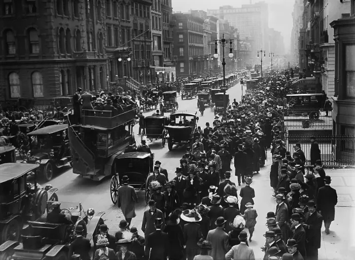 Framed Print : The Easter Parade on New York City's and 57th Streets, 1911. It was an after-church event for the well-to-do