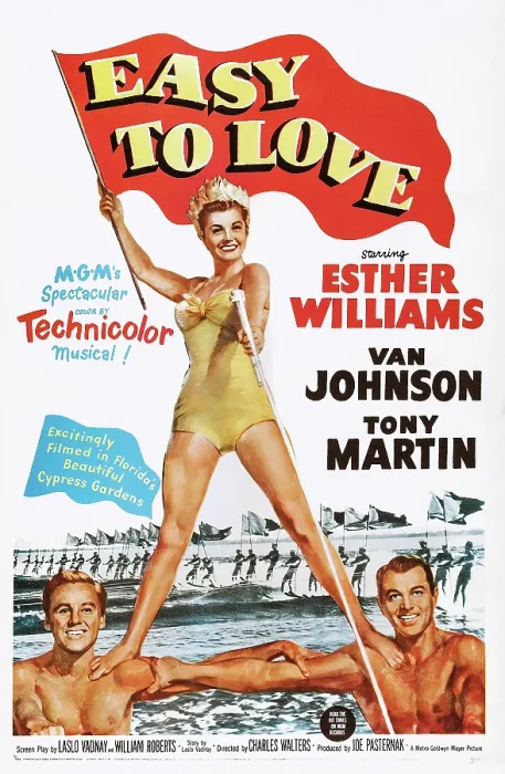 Framed Print : EASY TO LOVE, US poster, Esther Williams (top), bottom from left: Van Johnson, Tony Martin, 1953