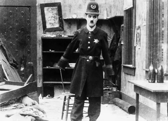 Framed Print : EASY STREET, Charles Chaplin, 1917